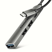 AXAGON HUE-STC HUB 4-portowy 1x USB-A 5Gbps, 2x USB2.0 + 1x USB-C 2.0, 12cm kabel USB-C NUAXNUS4PHUESTC