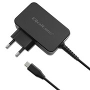 Qoltec Ładowarka GaN Power Pro | 1xUSB-C | 45W | 5-20V | 2.25-3A | Czarna AZQOLUL00052385