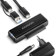 AXAGON ADSA-FPX Adapter USB-C 10Gbps SATA 6G 2.5/3.5 cala SSD/HDD FASTPORT X, w tym zasilacz, 60cm USB-C/USB-A kabel AIAXNOADSAFPX01