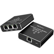 Qoltec Rozdzielacz Splitter Ethernet mini SWITCH 1x3 RJ45 | 1000Mb/s | USB-C | Aluminium AVQOLS000052294