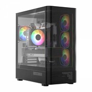 MODECOM Obudowa VOLCANO AQ300 MID RGB GLASS 4 wentylatory czarna KOMCPOD00000011