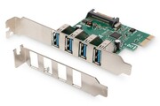 Digitus Karta rozszerzeń/Kontroler USB 3.0 PCI Express, 4xUSB 3.0, Chipset: VL805 AMASSKU00000005