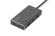 Digitus HUB/Koncentrator 4-portowy USB 3.0 SuperSpeed, aktywny, aluminium NUASSUS4P000013