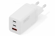 Digitus Ładowarka sieciowa GaN II 67W | 2x USB-C, 1x USB-A | PD 3.0, QC 3.0 | Biała AZASSUL00000024