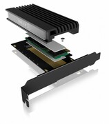 IcyBox Karta PCIe z gniazdem M.2 M-Key dla jednego dysku SSD M.2 NVMe IB-PCI214M2-HSL AMICYAD00000020