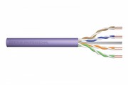 Digitus Kabel teleinformatyczny instalacyjny kat.6, U/UTP, Dca, drut, AWG 23/1, LSOH, 100m, fioletowy AKASSKS60000026