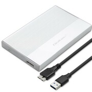 Qoltec Obudowa | Kieszeń na dysk SSD HDD 2.5 cala| SATA | USB 3.0 | Super speed 5Gb/s | 2TB | Srebrna AIQOLK000052278