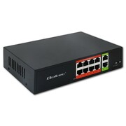 Qoltec Przełącznik sieciowy SWITCH FAST Ethernet PoE | 8x RJ45 | 2x RJ45 Uplink | 120W | 10/100 Mb/s NUQOLSW8P052290