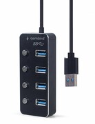 Gembird HUB 4-portowy USB 3.1 (Gen 1) z przełącznikami czarny NUGEMUS4P000035