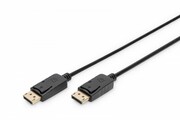 Digitus Kabel połączeniowy DisplayPort z zatrzaskami 4K 60Hz UHD Typ DP/DP M/M czarny 1m AKASSVD00000026