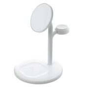 Green Cell MagScape Ładowarka Indukcyjna 3w1 MagSafe magnetyczna Biała AZGCETLMSSTW000