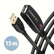 AXAGON ADR-215 USB 2.0 A-M -> A-F aktywny kabel przedłużacz/wzmacniacz 15m AKAXNKUADR21501