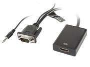 Lanberg Adapter VGA(M) + Audio -> HDMI(Ż) AKLAGVA00000021