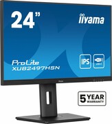 IIYAMA Monitor 24 cale XUB2497HSN-B2 IPS, USB-C Dock, HDMI, DP, 300cd, Pivot, HAS /5y/ UPIIY024XSHSNB2