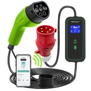 Qoltec Mobilna ładowarka do samochodu elektrycznego EV z regulacją 2w1 Typ2 | 7kW | 230V | CEE 3 PIN | WiFi | LCD | Przenosna | Wallbox | 5m ASQOLEV00052477