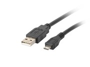 Lanberg Kabel USB 2.0 micro AM-MBM5P 1M czarny AKLAGKU00000032