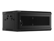 Lanberg Szafa wisząca 19 cali 4U 600x450 drzwi perforowane (flat pack) czarna NULAGR4U0000014