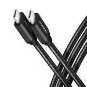 AXAGON BUCM3-CM20AB Kabel USB-C - USB-C 3.2 Gen 1, 2m, PD 60W, 3A, ALU, oplot, czarny AKAXNTUBUCM3CM2