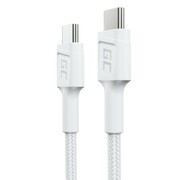 Green Cell Kabel GC PowerStream USB-C do USB-C 30 cm, PD 60W, QC 3.0, biały AKGCETUKABGC31W