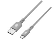 TB Kabel USB-USB C 2m silikonowy szary Quick Charge AKTBXKUCMISI20G