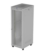 Lanberg Szafa instalacyjna rack stojąca 19 cali 47U 800x1000 szara drzwi perforowane LCD (flat pack) V2 NULAGR47U000008