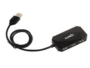 Natec Hub USB 4-porty LOCUST USB 2.0 Czarny NUNATUS4P000007