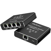 Qoltec Rozdzielacz splitter Ethernet mini SWITCH 1x4 RJ45 | 1000Mb/s | USB-C | Aluminium AVQOLS000052293