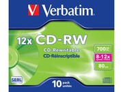 Verbatim Płyty CD-RW 12x 700MB 10P JC 43148 ECVRBCWH0000001