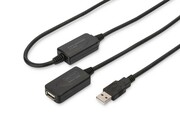 Digitus Kabel przedłużający USB 2.0 HighSpeed Typ USB A/USB A M/Ż aktywny 20m Czarny AKASSPU00000007