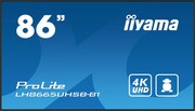 IIYAMA Monitor 86 cali LH8665UHSB-B1, 24/7, IPS, ANDROID 11, 4K, 800cd, iiSignage2, SDM, 2x HDMI, DP, 2x USB,2x 10W, RJ45, WiFi, 4/32GB, PION/POZIOM, ULIIY086L65UHB1