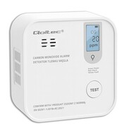 Qoltec Czujnik tlenku węgla z baterią | alarm 85dB | LED SHQOLCZ00052577