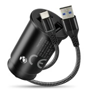 everActive Ładowarka samochodowa CC-25C 2XUSB 12W + kabel USB-C ASEACLX00000010