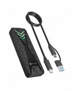 IcyBox Obudowa dysku IB-1805ML-CU31 NVMe M.2 SSD, RGB oświetlenie AIICYO000000113