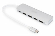 Digitus HUB/Koncentrator 4-portowy USB 3.0 SuperSpeed z Typ C Power Delivery, aluminium NUASSUS4P000015