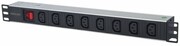 Intellinet Listwa zasilająca rack 19 1U 110V-250V/10A 8 gniazd C13 kabel 2m NUITLSOL0163620