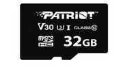 Patriot Karta pamięci microSDHC 32GB VX V30 C10 UHS-I U3 SFPATMDG32VXV30