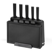 Feel-Maestro Zestaw noży + desek na podstawce MR-1412-BLACK HNFEMZN0MR1412B