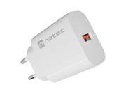Natec Ładowarka sieciowa Ribera 1xUSB-A 18W biała AZNATUL00000028