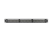 Lanberg Patch Panel 24 Port 1U Kat.6 czarny ekranowany NULAGPP24K60006