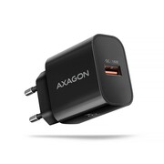 AXAGON ACU-QC18 Ładowarka sieciowa QC 18W, 1x port USB-A, QC3.0/AFC/FCP/SMART Czarna AZAXNLSACUQC180