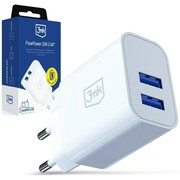 3MK Ładowarka sieciowa 10W 2xUSB-A 2,4A FlowPower biała AZ3MKTL3M009278