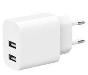 Gembird Ładowarka USB-Ax2 2.4A biała AZGEMUL00000029