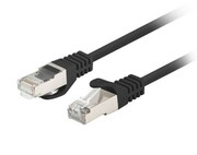 Lanberg Patchcord kat.6 FTP 0.5m czarny Fluke 10-pak AKLAGKSP6000740