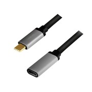 LogiLink Kabel USB-C M/F,4K/60Hz aluminiowy 0.5m AKLLIKV0CUA0105