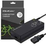 Qoltec Ładowarka do roweru elektrycznego 36V | 42V | 2A | C14-IEC-3Pin + kabel zasilający AZQOLLA00052617