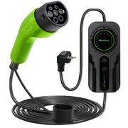 Qoltec Mobilna ładowarka do samochodu elektrycznego EV z regulacją 2w1 Typ2 | Schuko | 3.5kW | 230V | LCD | Przenośna | Wallbox | 5m ASQOLEV00052468
