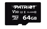 Patriot Karta MicroSDHC 64GB VX V30 C10 UHS-I U3 SFPATMDG64VXV30