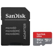 SanDisk Karta Ultra microSDXC 512GB 150MB/s A1 + Adapter SD SFSANMD512AC150