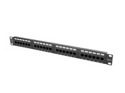 Lanberg Patch Panel 24 Port 1U Kat.5E czarny NULAGPP24K50005