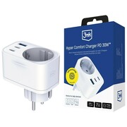 3MK Adapter sieciowy Hyper Charger 30W 1xUSB-A 2xUSB-C 1x Schuko PD QC 3.0 białt AZ3MKTL3M007672